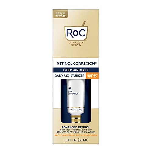 ROC Retinol Correxion Deep Wrinkle Daily Moisturizer With Sunscreen Broad Spectrum SPF 30 30ml