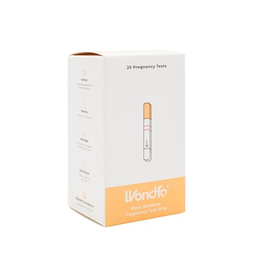 Wondfo - Tiras de prueba de embarazo (25 unidades, extra sensible)