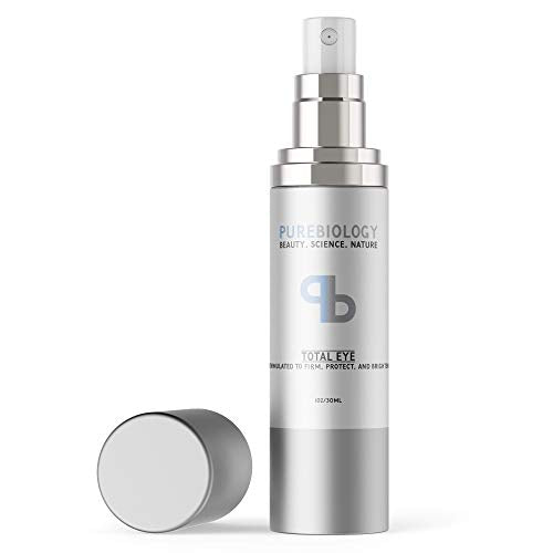 Pure Biology Total Eye Cream with Hyaluronic Acid, Baobab Oil & Anti Aging Complexes to Reduce Dark Circles, Puffiness, Under Eye Bags, Wrinkles & Fine Lines for Men & Women
