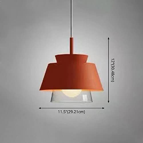 BAYCHEER Lámpara colgante de estilo nórdico macarrón, moderna de metal y vidrio, 2 sombras, lámpara colgante para comedor