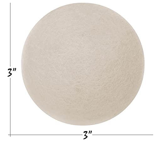 Handy Laundry Pelotas de lana secadoras – Suavizante de tela natural, reutilizable, reduce las arrugas de la ropa y ahorra tiempo de secado. La bola de secador grande es una mejor alternativa a las bolas de plástico y suavizante líquido.