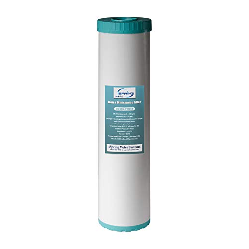iSpring FM25B Filtro de Agua de Repuesto de Alta Capacidad para Hierro y Manganeso, Reductor, Tamaño 11.43 cm x 50.8 cm