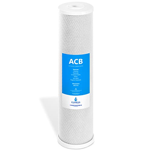 Carbon CTO - Filtro de agua para toda la casa (carbón activado por bloqueo, 50,8 cm), color azul