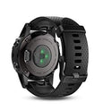Garmin 010-01988-06 Fenix 5 Plus Zafiro Bisel con Correa de Piel, GPS, color Negro