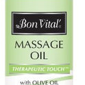 Bon Vital Therapeutic Touch Massage Oil, 8 oz. Jar with Pump