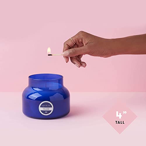 Capri Blue Vela perfumada - Mecha de algodón - Vela de aromaterapia de lujo - 19 onzas - Volcán - Azul