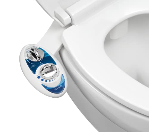 Luxe Bidet Neo 120 (Elite Series) - Boquilla autolimpiante - Accesorio mecánico no eléctrico para inodoro de bidé con válvulas de grifo fuertes y mangueras de metal
