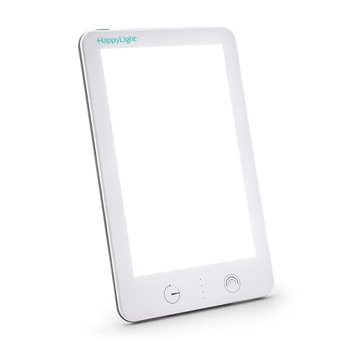 Verilux HappyLight® VT41 Lumi Plus 10.000 Lux LED lámpara de terapia de luz última intervensión de rayos UV con brillo ajustable y temporizador de cuenta atrás, 31 pies cuadrados. pulgadas. Tamaño de la lente