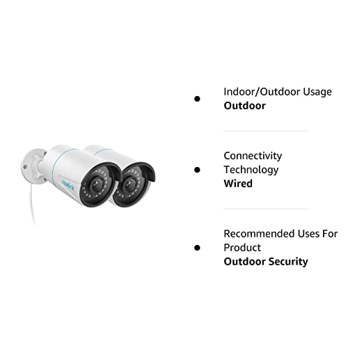 REOLINK Cámaras de seguridad para exteriores, sistema de cámara de seguridad para el hogar para vigilancia PoE IP de 5 MP, detección inteligente de seres humanos/vehículos, funciona con casa inteligente, lapso de tiempo, tarjeta SD de hasta 256 GB, RLC-51