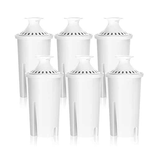 Overbest Filtro de agua certificado NSF, repuesto para jarra y dispensadores Brita Classic OB03, Mavea 107007, 35557, Brita Pitchers Grand (paquete de 6)