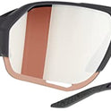 anteojos de sol 100% Norvik para deporte de invierno (tacto suave, vidrio negro, lente de espejo plateado carmesí HiPER)