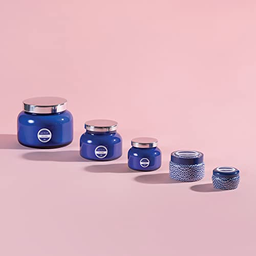 Capri Blue Vela perfumada - Mecha de algodón - Vela de aromaterapia de lujo - 19 onzas - Volcán - Azul