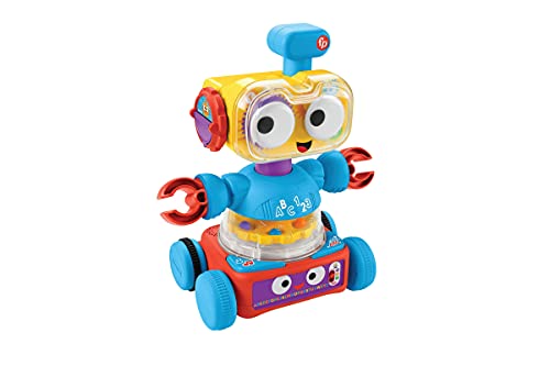 Fisher-Price Robot de Juguete de Aprendizaje para bebés y niños pequeños con Luces, música y Contenido de escenarios Inteligentes, 4 en 1 Ultimate Learning BOT