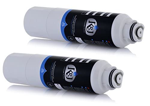 K&J Filtro de agua de repuesto compatible con Samsung para refrigerador DA2900020B, RF263BEAESR y RF28HMEDBSR – Samsung HAF-CIN/EXP y 46-9101 filtro de agua para refrigerador, certificado NSF 42 (paquete de 2)