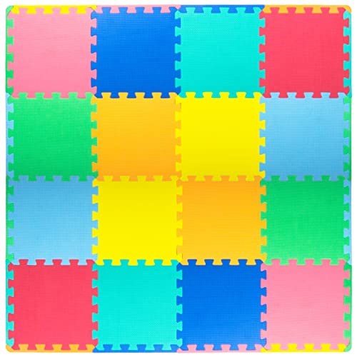ProSource Puzzle Solid Foam Play Mat for Kids