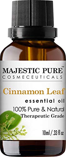 MajesticPure Aromatherapy Essential Oils Set - 10 ml Each - Includes Peppermint, Lavender, Eucalyptus, Lemon, Frankincense, Clove Leaf, Cinnamon Leaf & Rosemary Oils - Pack of 8