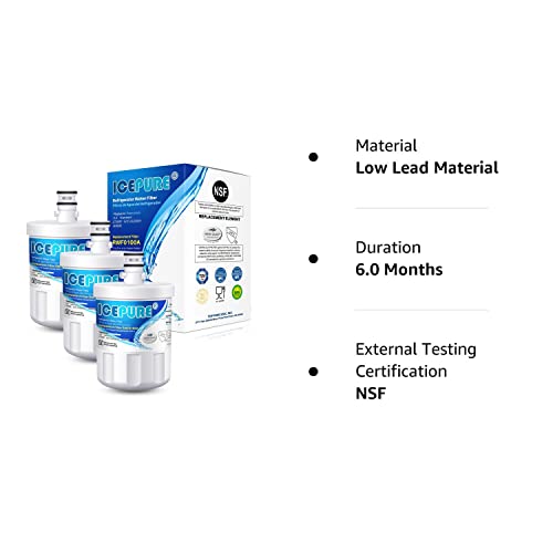 Icepure rwf0100 a Compatible con LG LT500P, 5231JA2002 A, ADQ72910901, adq72910902 Filtro de agua para nevera