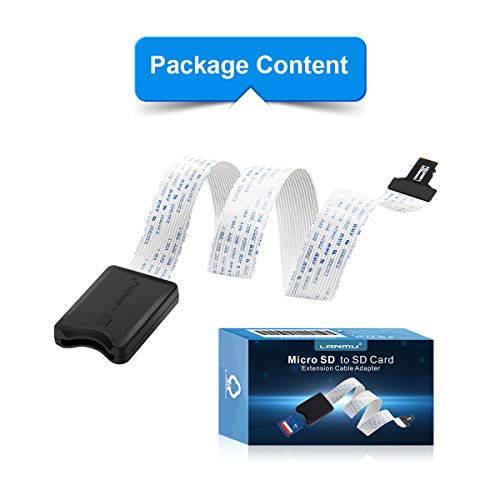 LANMU Adaptador de cable de extensión de tarjeta micro SD a SD, extensor flexible compatible con Ender 3 Pro/Ender 3/Ender 3 V2/Ender 5/Monoprice Mini impresora 3D/Anet A8 3D/Raspberry Pi/GPS (18.9 pulgadas)
