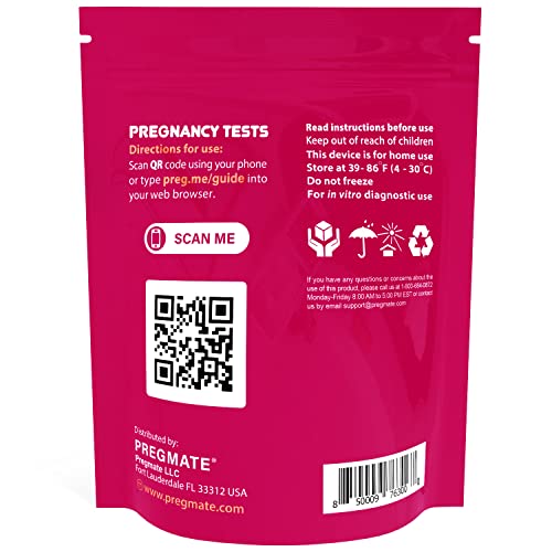 PREGMATE 25 Pregnancy HCG Test Strips One Step Urine Test Strip Combo Predictor Kit Pack (25 HCG) by PREGMATE