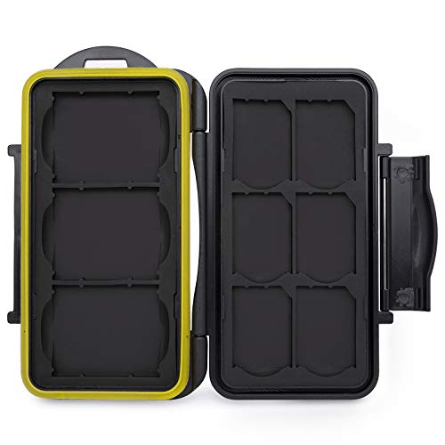 Koah Pro - Funda de almacenamiento de memoria resistente para hasta 3 tarjetas XQD/CFExpress y 6 tarjetas SD