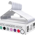 Utopia Home Perchas de plástico Blanco – Durable & Slim – Ideal para organizar armarios – Elegante y Simple Mirada Perchas