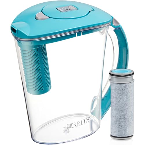 Brita 10 Cup Stream Filtro como usted Vierta Agua Jarra con 1 filtro, rápidos, sin BPA, carbono Gray