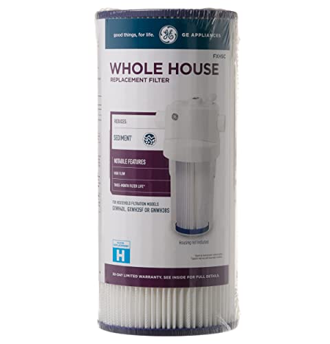 GE FXHSC - Filtro de agua para debajo del fregadero, repuesto para sistema de filtración de agua, certificado NSF, reduce sedimentos, óxido y otras impurezas del agua, reemplaza cada 3 meses para obtener los mejores resultados, 1 filtro
