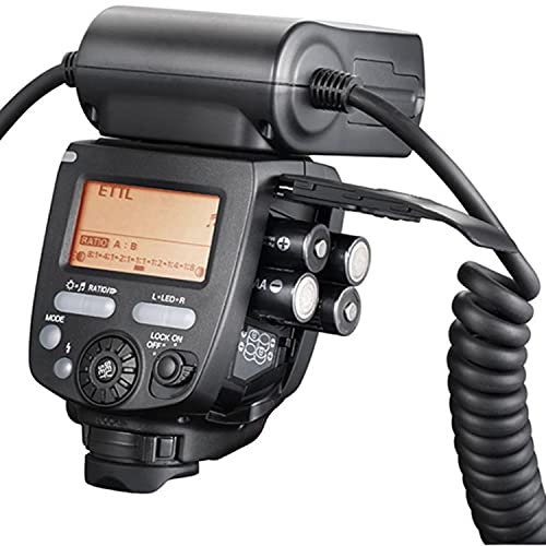 YONGNUO YN-24EX Macro Ring Flash Speedlite with 2 Flash Head 4 Adapter Rings for Canon, with MicroFiber Cloth