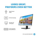 HP Monitor de computadora FHD de 24 mh con visualización IPS de 23.8 pulgadas (1080p) - Altavoces integrados y montaje VESA - Ajuste de altura/inclinación para visualización ergonómica - HDMI y DisplayPort - (1D0J9AA#ABA)