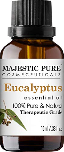 MajesticPure Aromatherapy Essential Oils Set - 10 ml Each - Includes Peppermint, Lavender, Eucalyptus, Lemon, Frankincense, Clove Leaf, Cinnamon Leaf & Rosemary Oils - Pack of 8