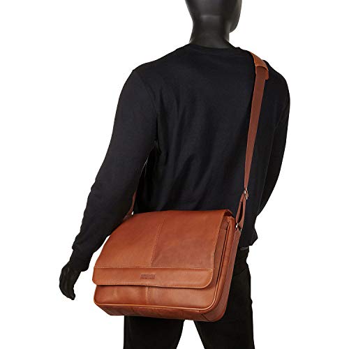 Kenneth Cole Risky Business Messenger Bag, Dark Brown, One Size