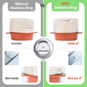 Cleanclue Cesta de vapor de bambú premium de 10 pulgadas y alfombrilla de sushi para cocinar, comida asiática (coreano, japonés, chino y tailandés) con adaptador de anillo, 20 papeles de pergamino, 2 pares de palillos, plato de salsa