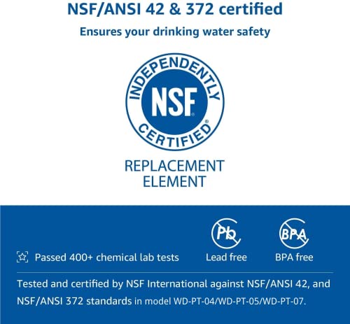 Waterdrop WD-PF-01A Plus - Filtros de repuesto para todos los sistemas de filtración de jarra de agua, reduce PFAS, PFOA/PFOS, cloro, duran hasta 3 meses o 200 galones (paquete de 3)