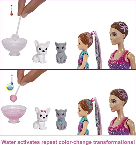 Barbie Color Reveal, Set de Fiesta, Muñecas para niñas de 3 años en adelante