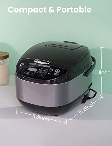 COMFEE' Arrocera, olla de cocción lenta, vaporizador, salteado, máquina de yogur, olla con temporizador de retardo de 24 horas