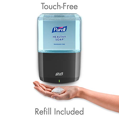 Purell HEALTHY SOAP Soft & Foam ES6 Kit de iniciación, 1 – 1200 ml sin fragancia de jabón + 1 dispensador de jabón sin contacto de grafito PURELL ES6 (paquete de 1) – 6472-1G