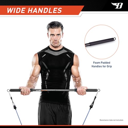 Bionic Body Barra de Entrenamiento para Levantamiento de Potencia, Entrenamiento de Fuerza, Gimnasio en casa y Ejercicio Cardiovascular
