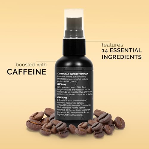 Ultrax Labs Hair Plush | Lush Caffeine Hair Loss Hair Growth Thickening Treatment Formula Serum
