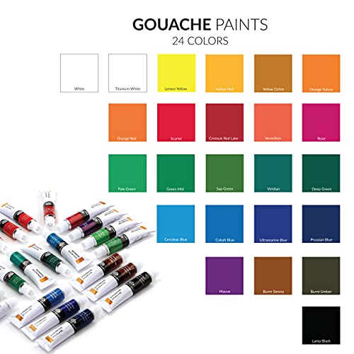 Royal & Langnickel – Tubo de gouache Color artista pintura, 12 ml, 24-Pack