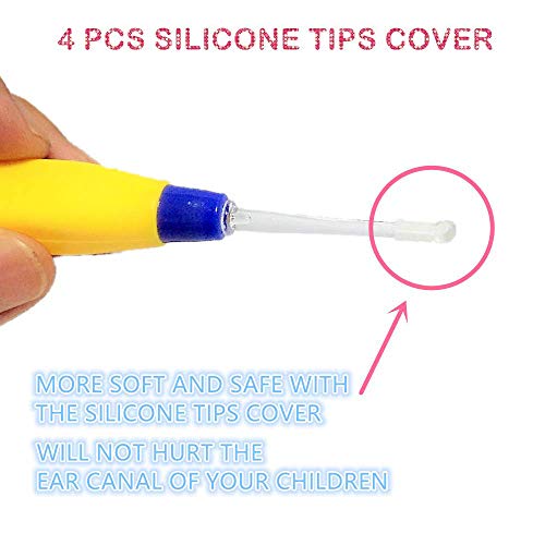 Ear Wax Removal Tool with Led Light for Kids - Toddlers, Infants, Baby and Adult by BonnyEars | Stainless Steel Earwax Remover Kit | Ear Pick Spoon Curette Tweezers Cleaning