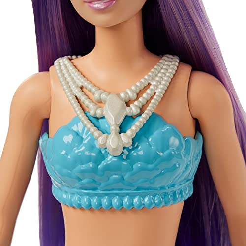 Barbie Dreamtopia, Sirena Aleta Morada, Muñeca para niñas a Partir de 3 años
