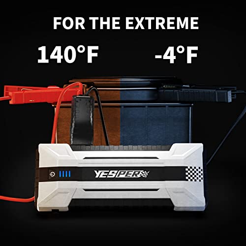 YESPER - Arrancador de coche, cargador de coche, arrancador de batería, portátil, caja de salto