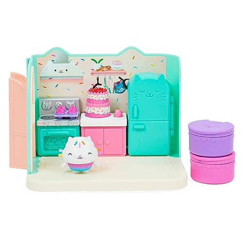 Gabby's Dollhouse - La casa de muñecas de Gabby, cocina para hornear con Pastelillo, figura y 3 Accesorios