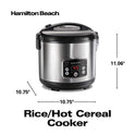 Hamilton Beach 37548 Rice & Hot Cereal Cooker, Stainless Steel