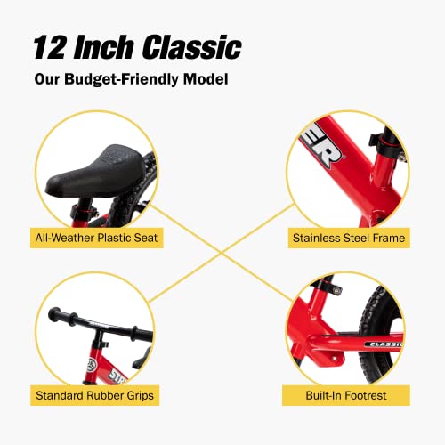 Strider – 12 Classic Bicicleta de Equilibrio, a Partir de 18 Meses a 3 años