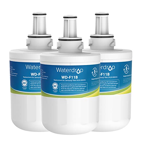 Waterdrop DA29-00003G Filtro de agua para refrigerador, repuesto para Samsung DA29-00003G, DA29-00003B, DA29-00003A, Aqua-Pure Plus, HAFCU1, RFG237AARS, FMS-1, RS22HDHPNSR, RSG257AARS, WSS-1, 3 filtros