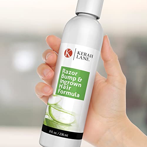 Kerah Lane Organic Razor Bump & Ingrown Hair Formula 8 Oz for Women & Men: Best Treatment Serum for Ingrown Hairs, Acne, Razor Bumps, Razor Burn: Use After Shaving, Waxing, Electrolysis & Hair Removal by Kerah Lane