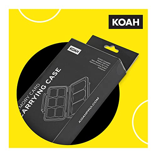Koah Pro - Funda de almacenamiento de memoria resistente para hasta 3 tarjetas XQD/CFExpress y 6 tarjetas SD