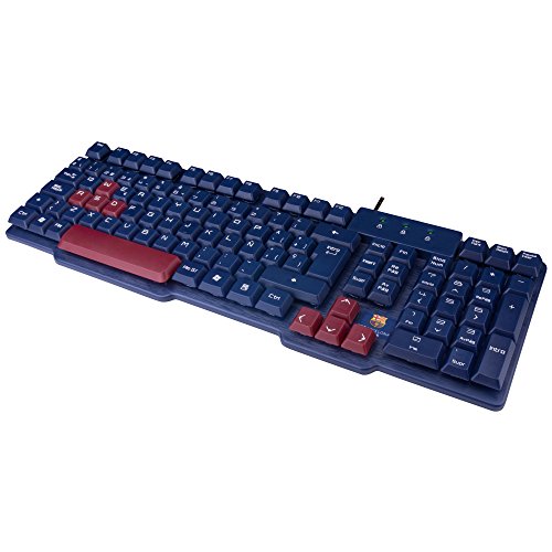 Mars Gaming MKBC - Teclado (Estándar, Alámbrico, USB, Interruptor de membrana, QWERTY, Negro, Granate)
