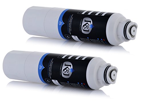 K&J Filtro de agua de repuesto compatible con Samsung para refrigerador DA2900020B, RF263BEAESR y RF28HMEDBSR – Samsung HAF-CIN/EXP y 46-9101 filtro de agua para refrigerador, certificado NSF 42 (paquete de 2)